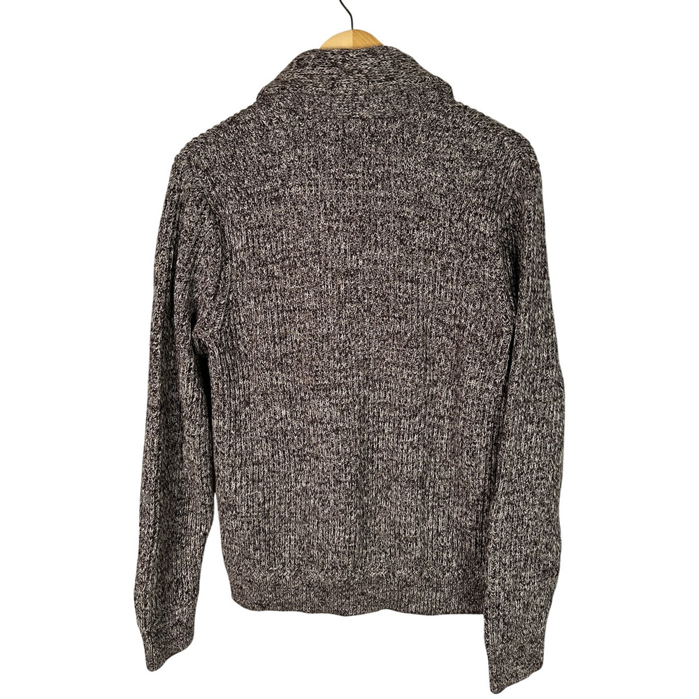 NWT! GAP M Shawl Collar Cardigan Grandpa Fisherman Sweater Cotton Jacket Brown - Picture 4 of 9